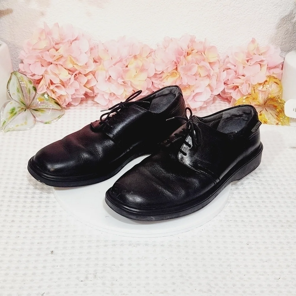 Mephisto Black Leather Lace-Up Shoes Air-Jet Size 11